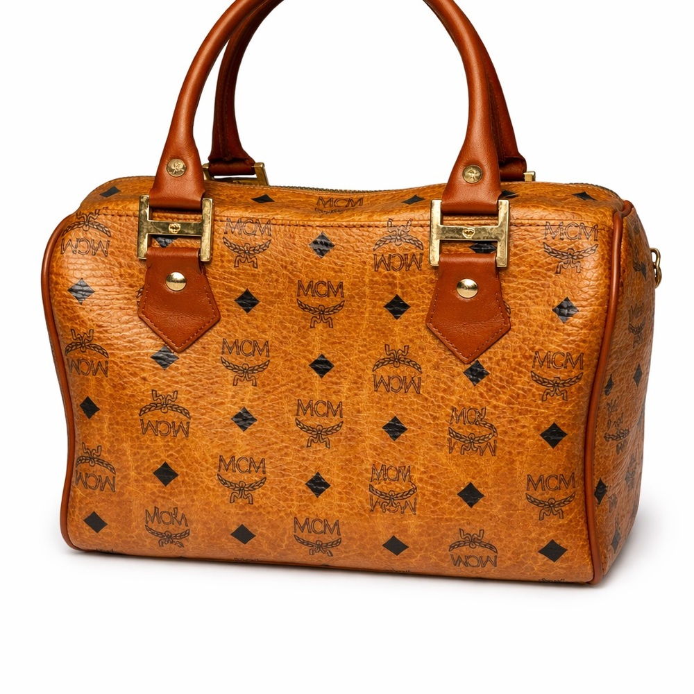 “Vintage MCM Boston Satchel” “Visetos Speedy Bag” “Cognac Monogram Handbag” - Picture 2 of 10